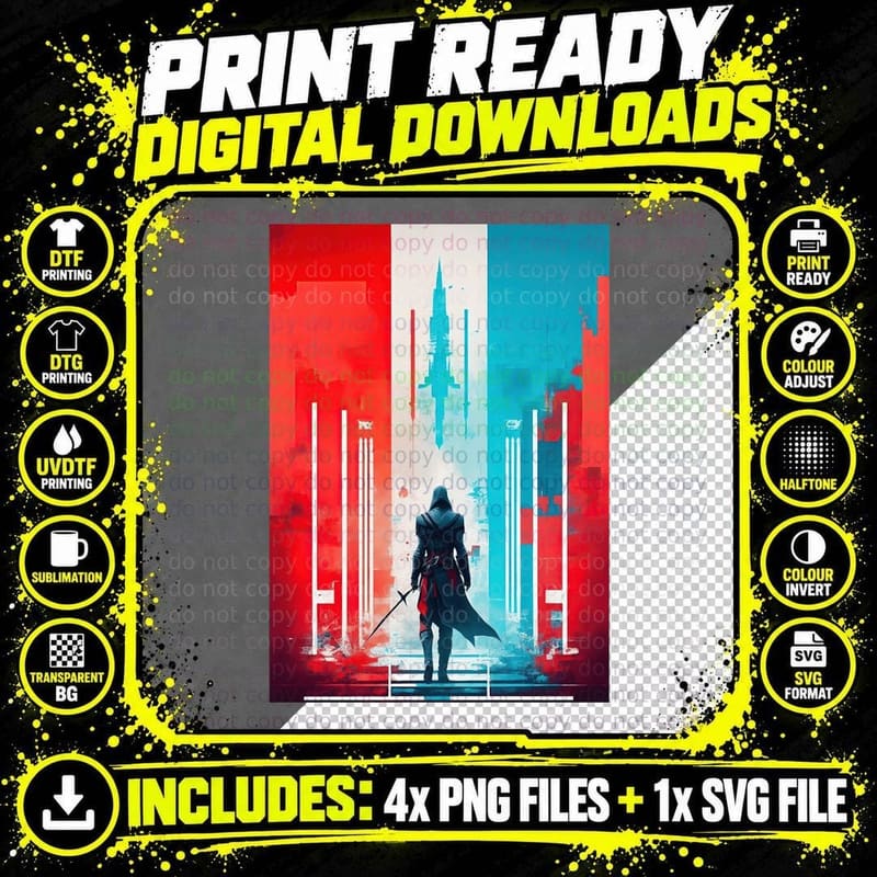 Assassins Creed - Destiny Weaver T-Shirt Png SVG Digital Bundle