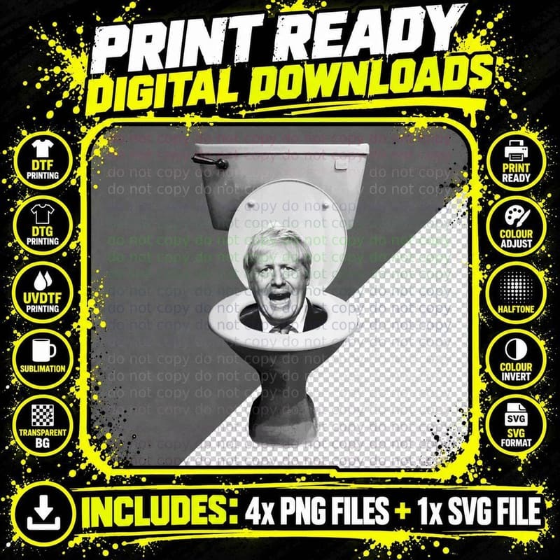 BOG OFF BORIS Johnson T-Shirt Png SVG Digital Bundle