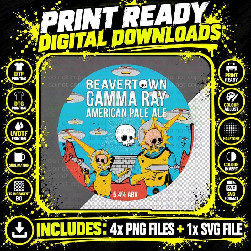 Beavertown Brewery - Neck Oil T-Shirt Png SVG Digital Bundle
