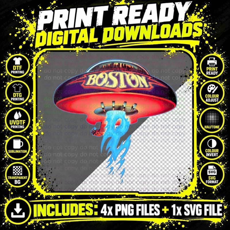 Boston More Than a Feeling, Fashion Style T-Shirt Png SVG Digital Bundle