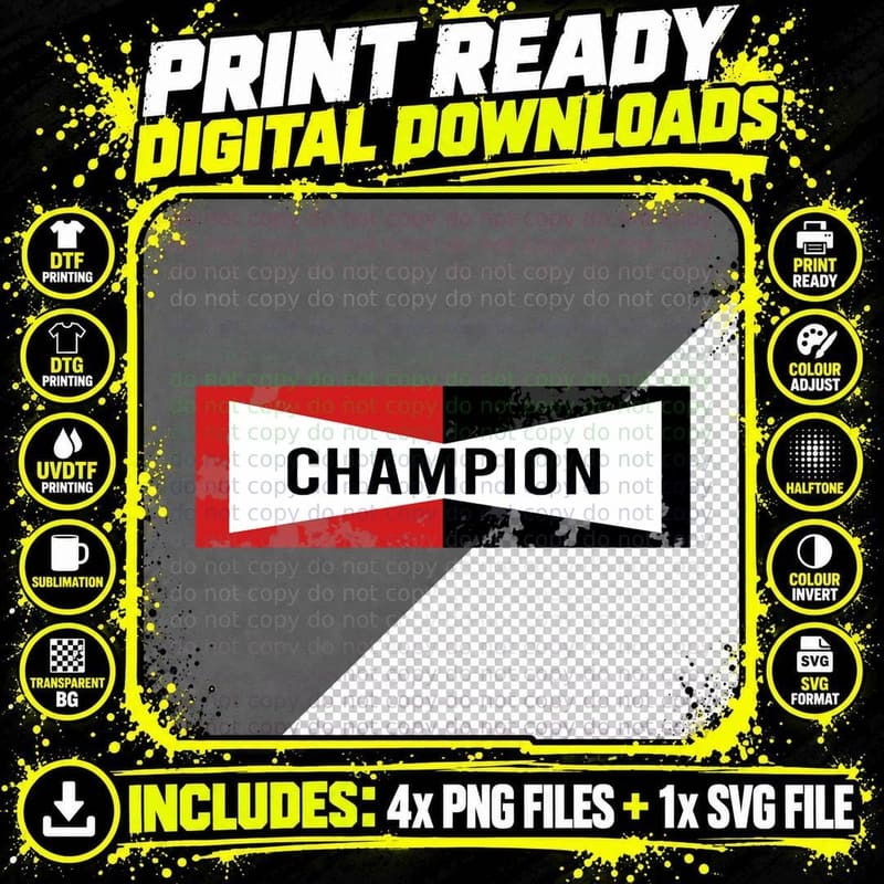 Champion Brad Pitt Once Upon Time in Hollywood T-Shirt Png SVG Digital Bundle