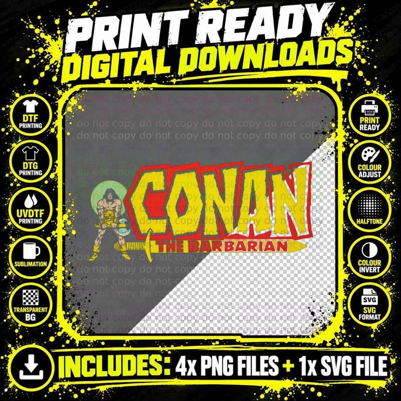 Cimmerian Warrior - Dark T-Shirt Png SVG Digital Bundle