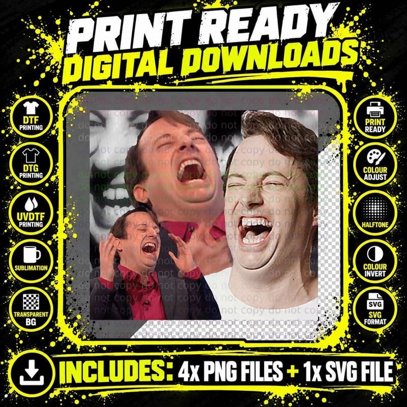 David Mitchell Hysterical Laugh T-Shirt Png SVG Digital Bundle