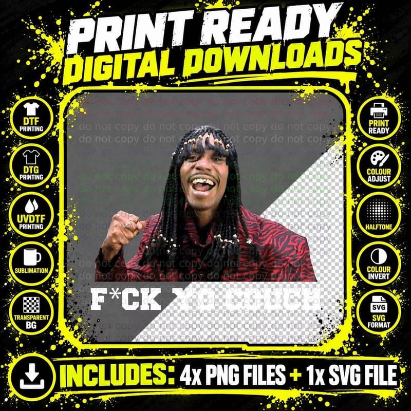 Fck Yo Couch T-Shirt Png SVG Digital Bundle