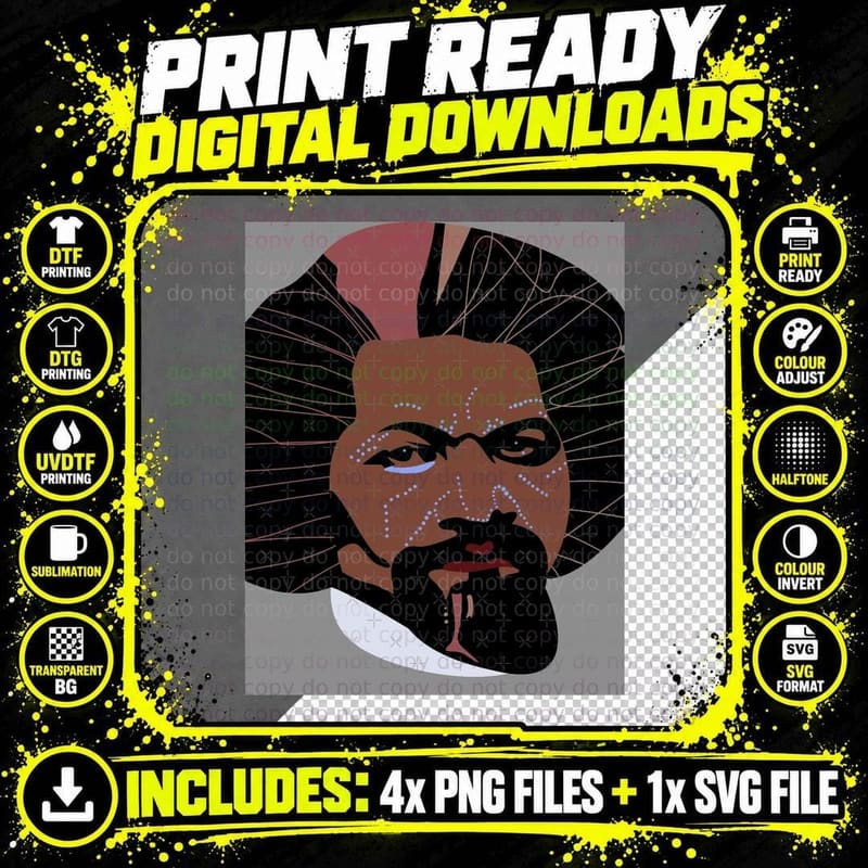 Frederick Douglass Graphic T-Shirt Png SVG Digital Bundle