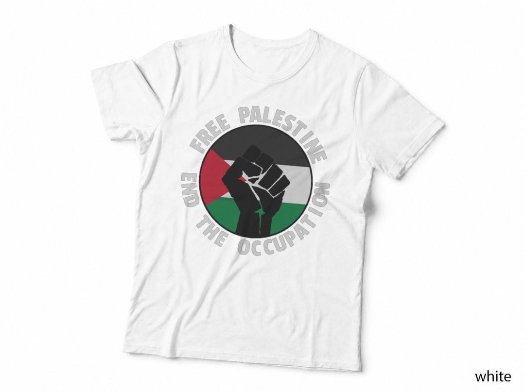 Free Palestine - End the Occupation (White Text) T-Shirt