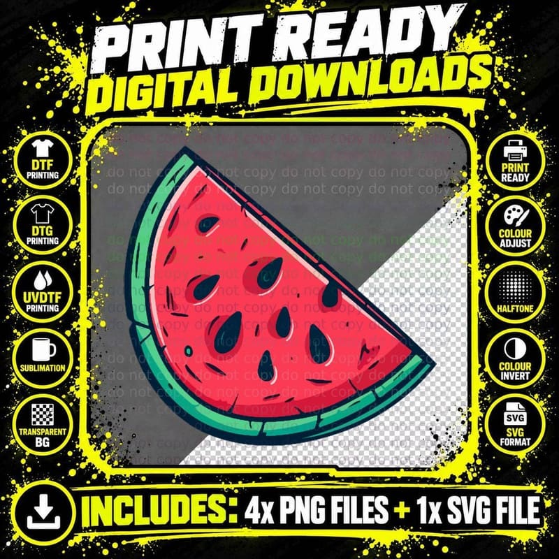 Free Palestine Watermelon Gaza Symbol T-Shirt Png SVG Digital Bundle