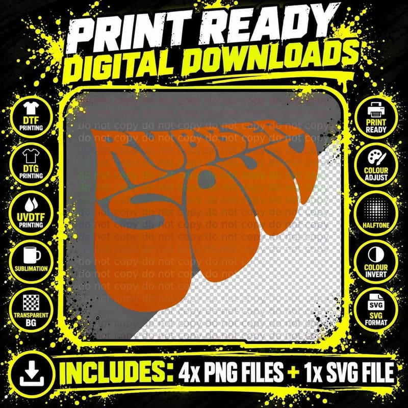 High Quality] Rubber Soul Logo T-Shirt Png SVG Digital Bundle