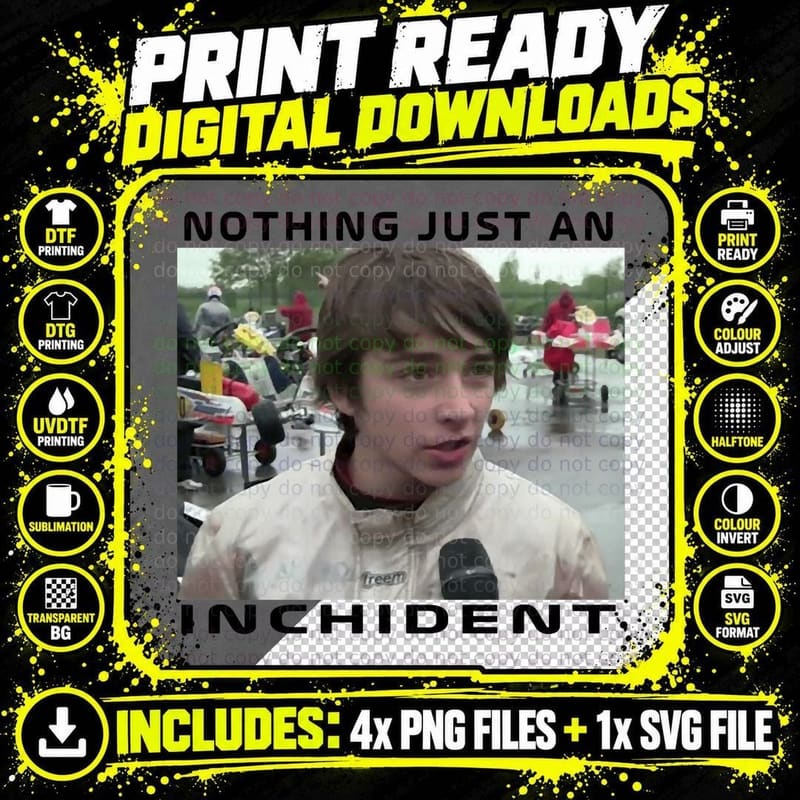 Just an Inchident 2 Charles Leclerc T-Shirt Png SVG Digital Bundle