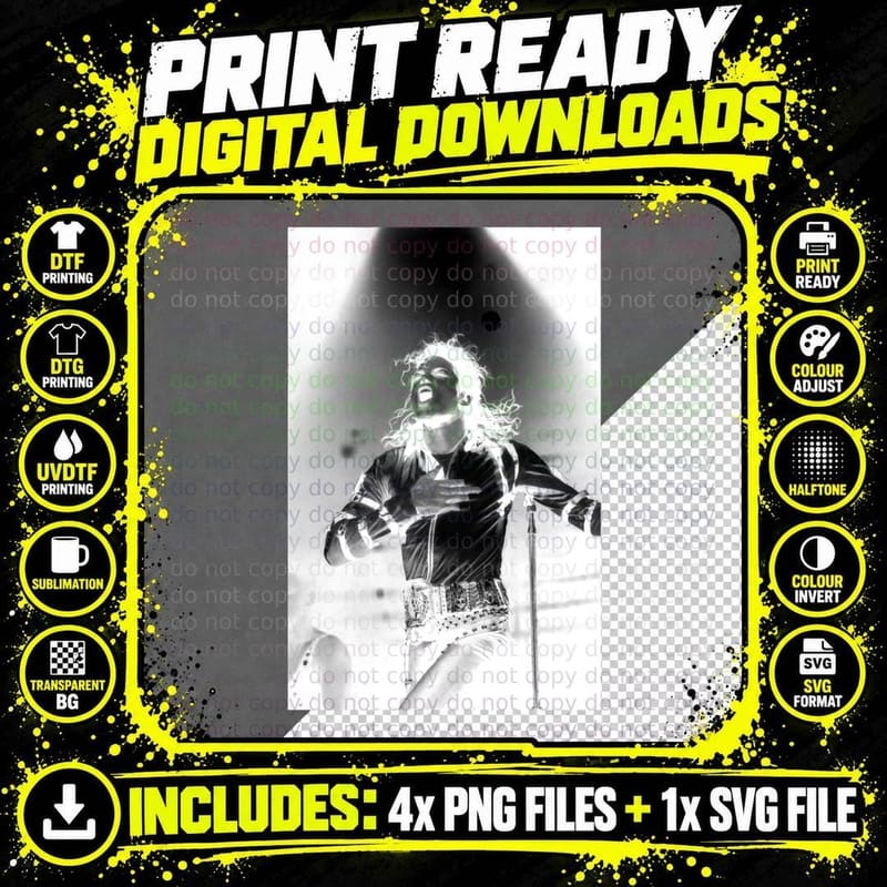 King of Pop, Legendary Performer in Action T-Shirt Png SVG Digital Bundle