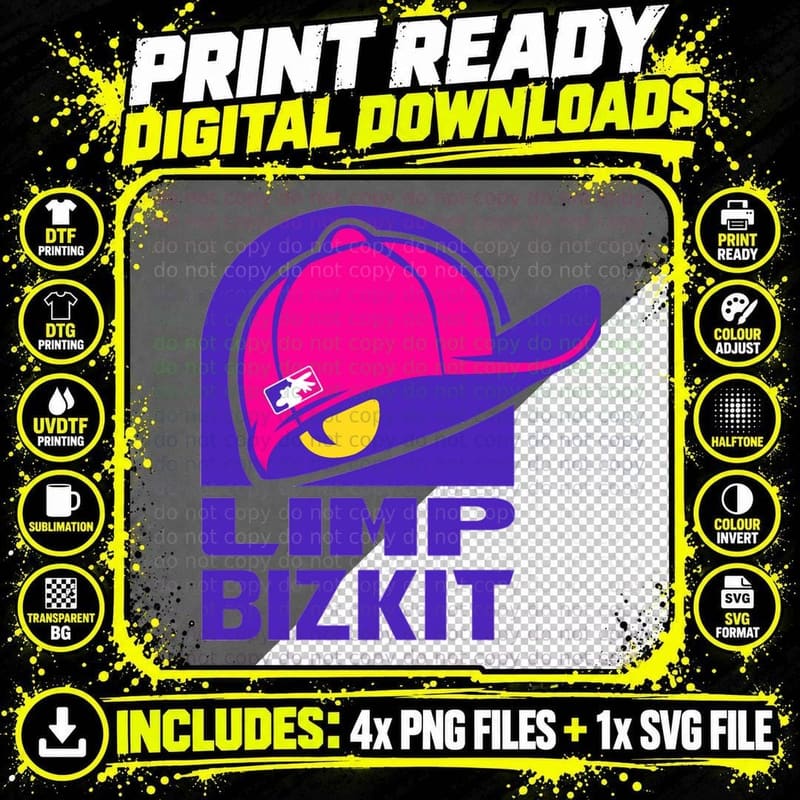 Limp Bizkit Cool T-Shirt Png SVG Digital Bundle