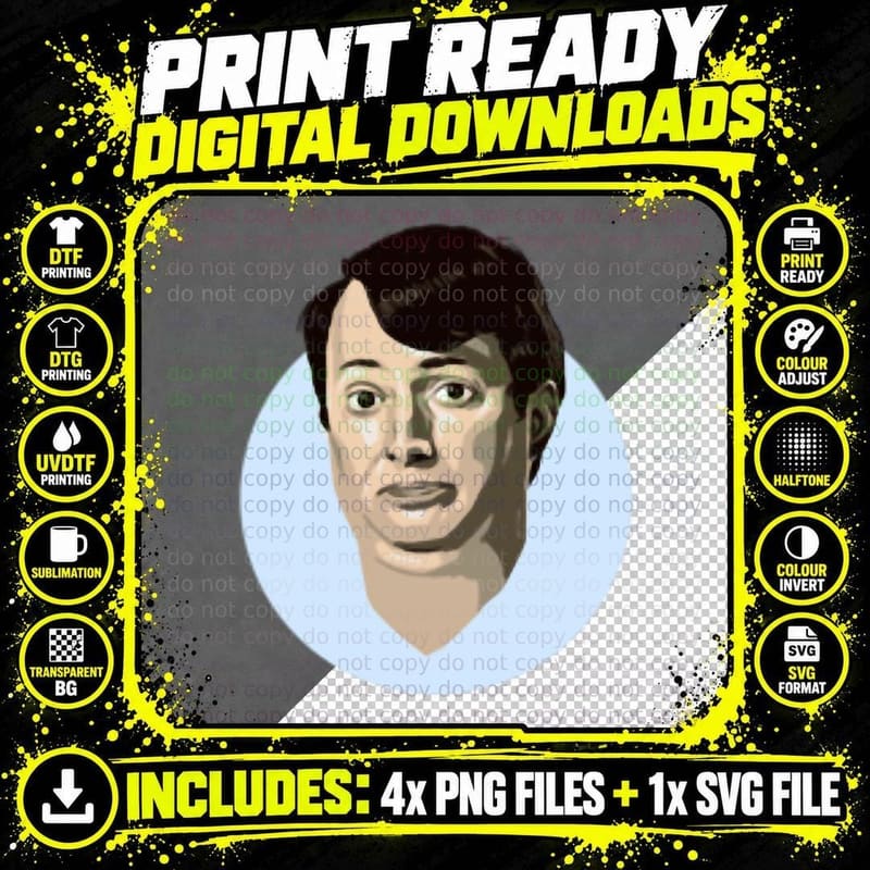 Mark Corrigan - Peep Show, Fashion Style T-Shirt Png SVG Digital Bundle