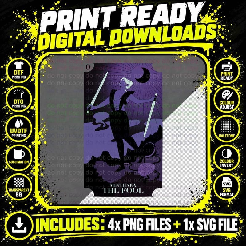 Minthara - the Fool T-Shirt Png SVG Digital Bundle