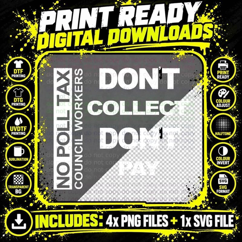 No Poll Tax Relaxed Fit T-Shirt Png SVG Digital Bundle