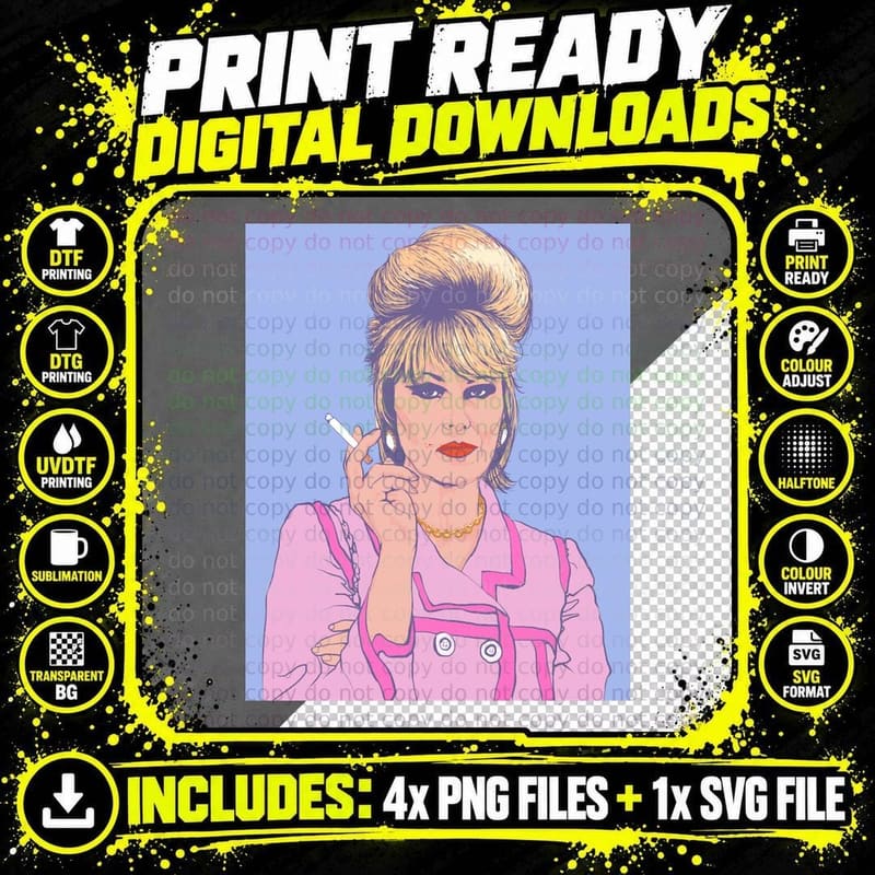 Patsy Stone - Ab Fab - Absolutely Fabulous T-Shirt Png SVG Digital Bundle