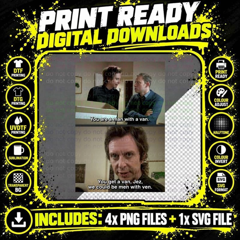 Peep Show 'Men with Ven' T-Shirt Png SVG Digital Bundle