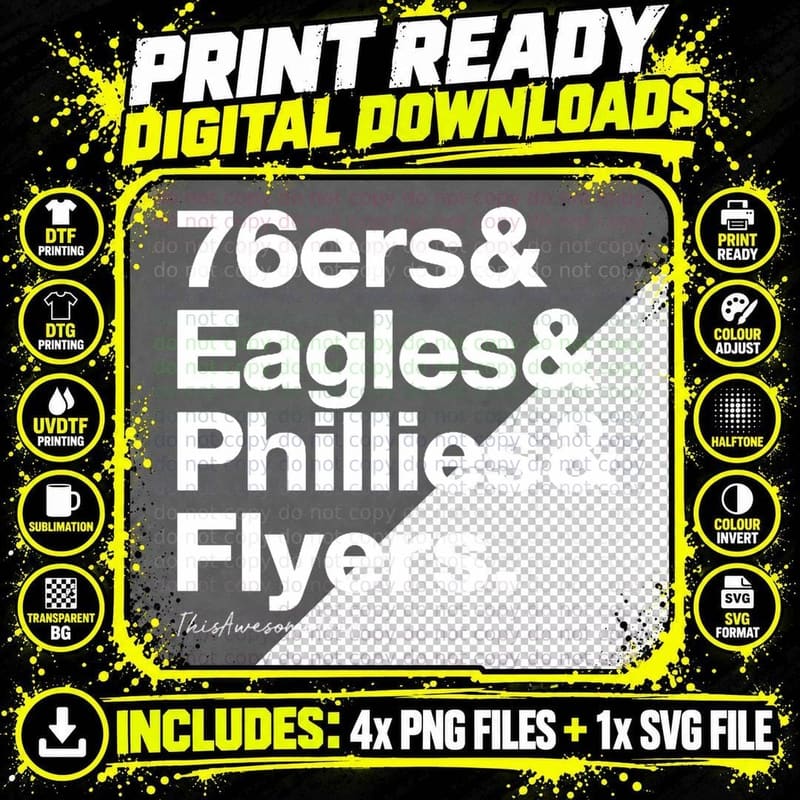 Philadelphia Best Places T-Shirt, Sports Fan Apparel Png SVG Digital Bundle