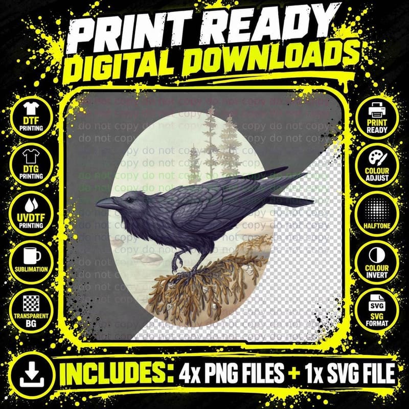 Raven of the North Atlantic T-Shirt Png SVG Digital Bundle