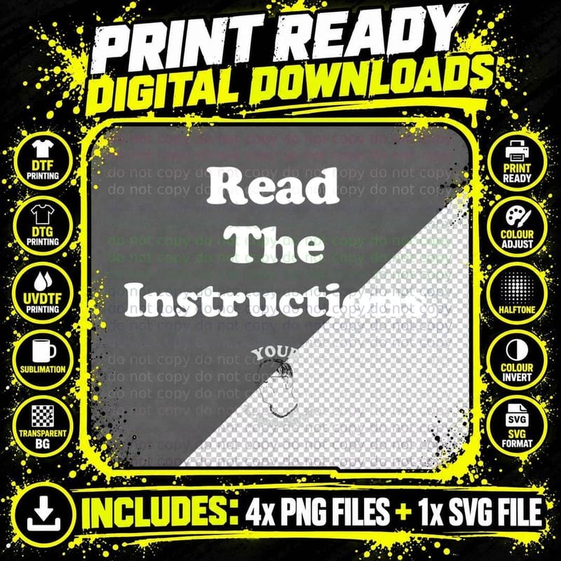 Read the Instructions. T-Shirt Png SVG Digital Bundle