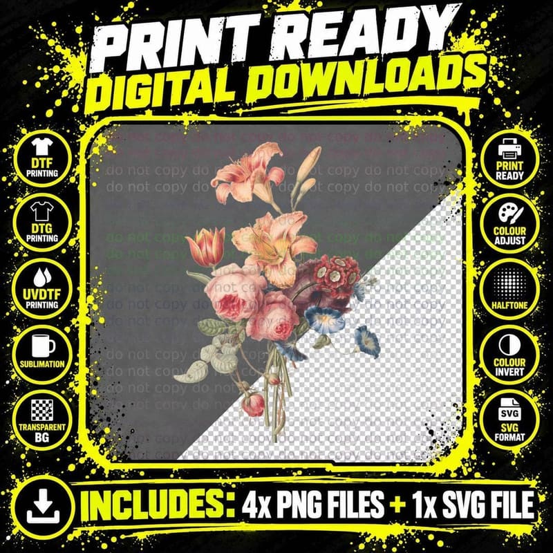 Roses Are Beautifule T-Shirt Png SVG Digital Bundle