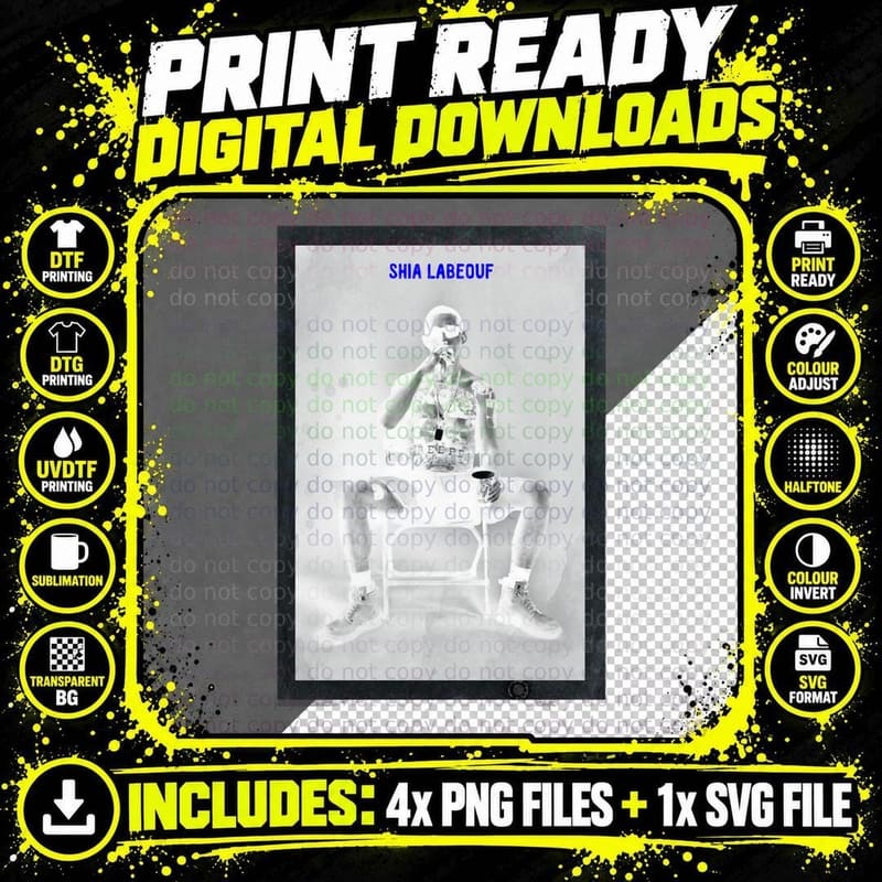 Shia Labeouf Creeper T-Shirt Png SVG Digital Bundle