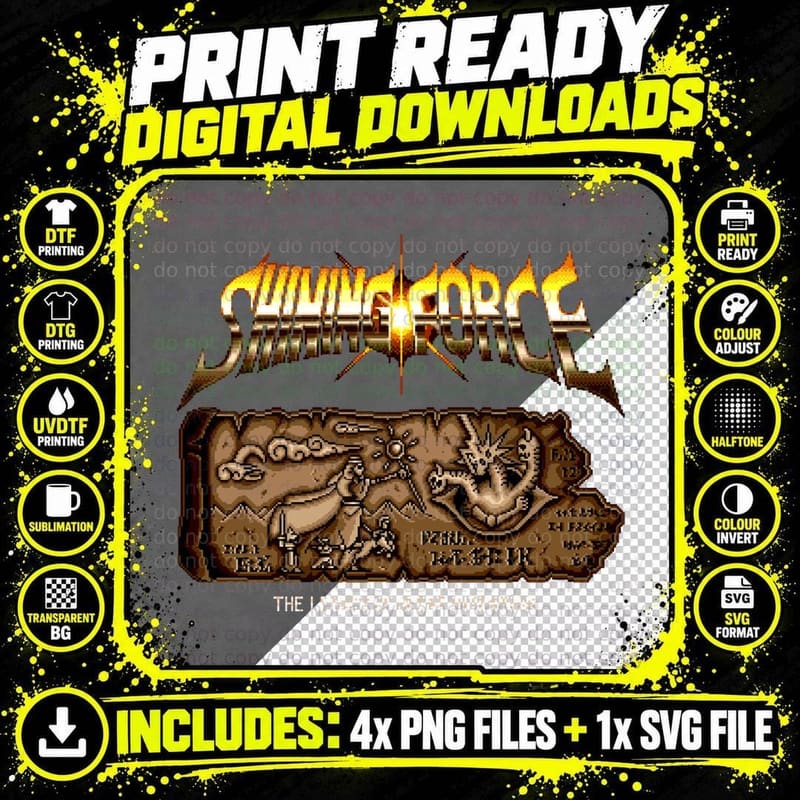 Shining Force (Genesis) T-Shirt Png SVG Digital Bundle