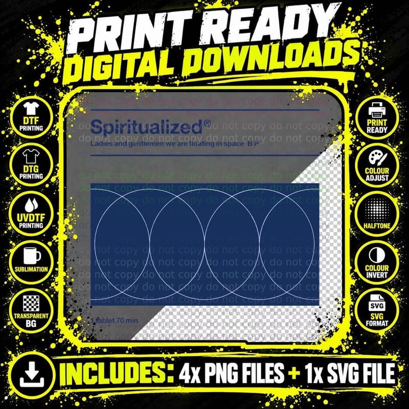 Spiritualized - Ladies and Gentlemen We Are Floating in Png SVG Digital Bundle