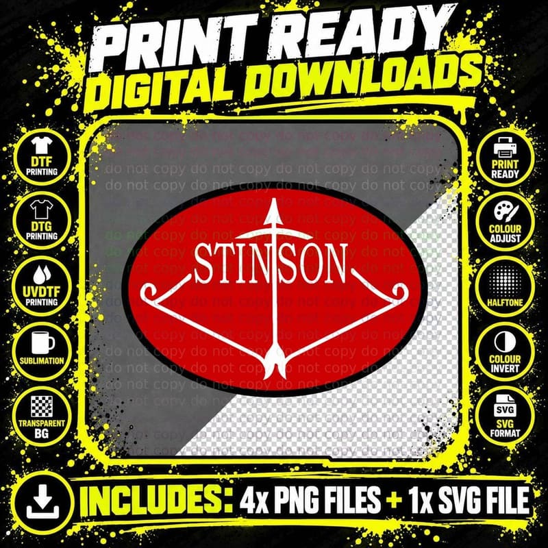 Stinson Aircraft Company Logo T-Shirt Png SVG Digital Bundle