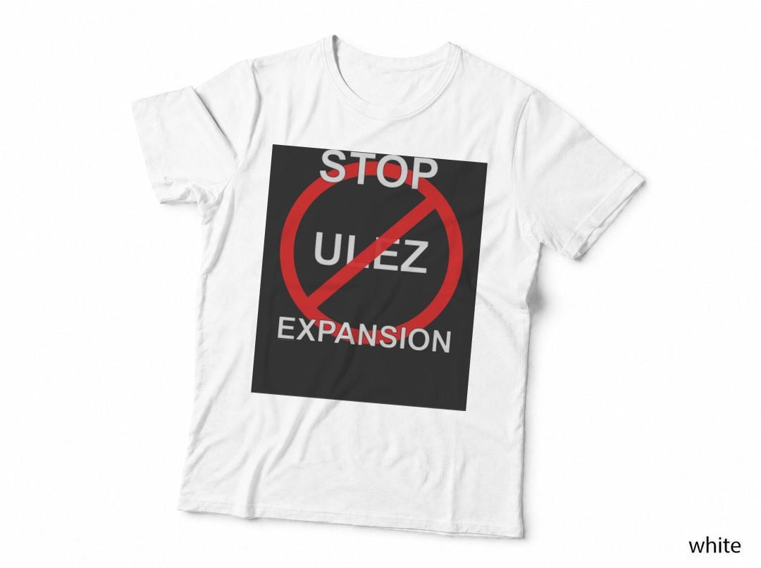 Stop ULEZ Expansion (White Textfont) T-Shirt