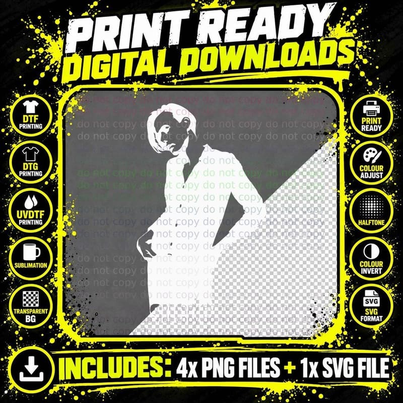 Suede Brett Anderson Black T-Shirt Png SVG Digital Bundle