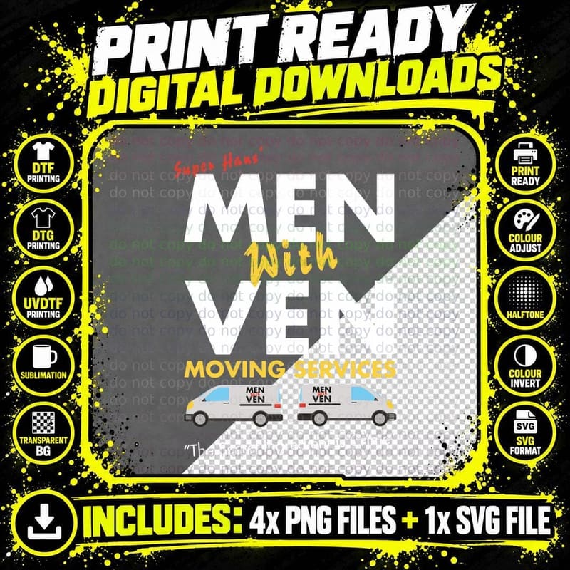Super Hans' Men with Ven Moving Service 1 T-Shirt Png SVG Digital Bundle