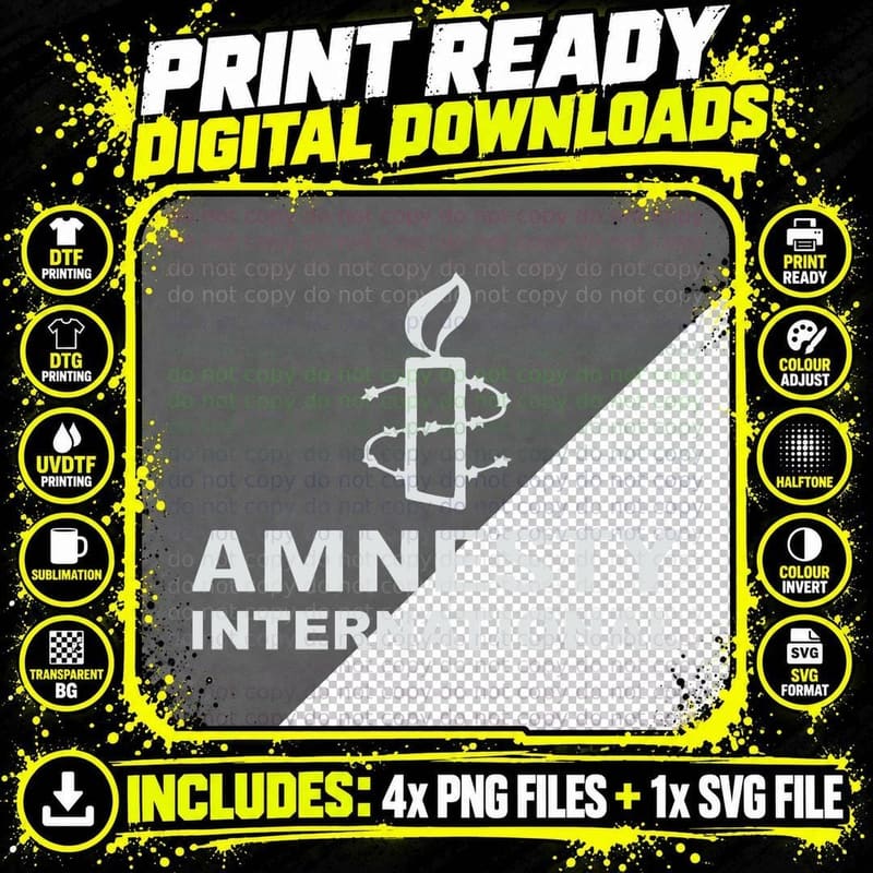 Tax Amnesty International T-Shirt Png SVG Digital Bundle