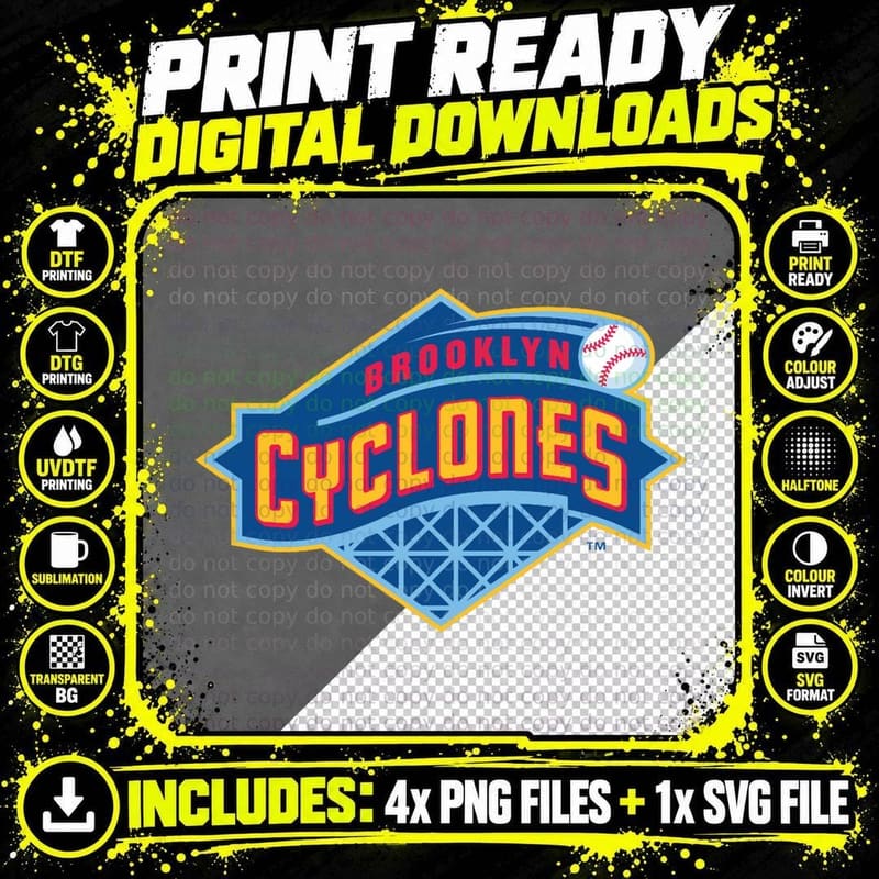 The Brooklyn Cyclones T-Shirt Png SVG Digital Bundle