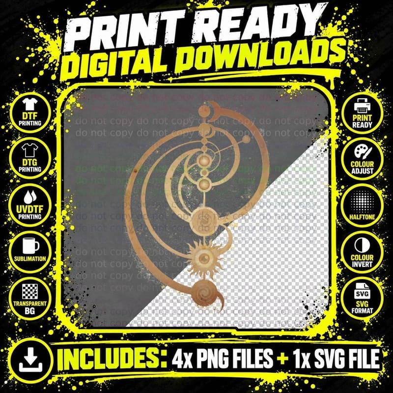 The Dark Crystal Master Time Symbol T-Shirt Png SVG Digital Bundle
