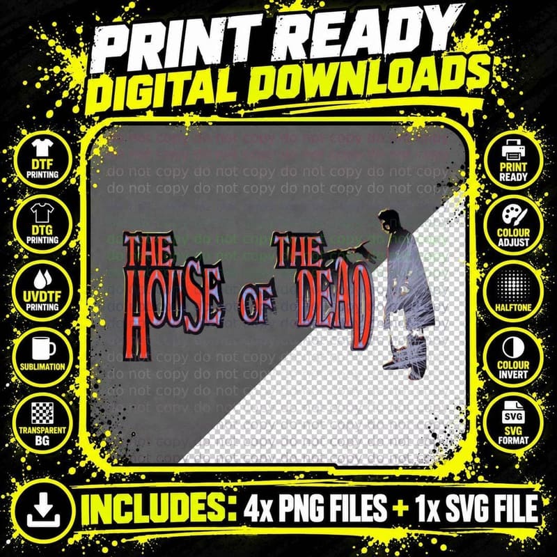 The House of the Dead T-Shirt Png SVG Digital Bundle
