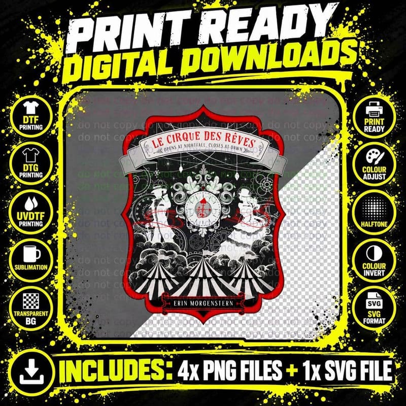 The Night Circus T-Shirt Png SVG Digital Bundle
