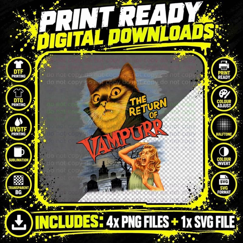 The Return of Vampurr T-Shirt Png SVG Digital Bundle