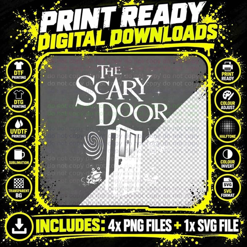 The Scary Door T-Shirt Png SVG Digital Bundle