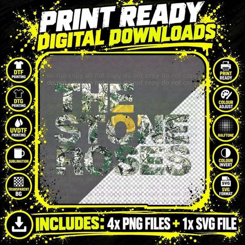 The Stone Roses T-Shirt Png SVG Digital Bundle