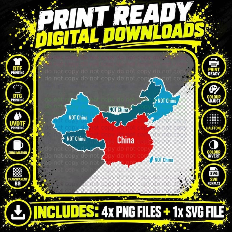 This Is Not China T-Shirt Png SVG Digital Bundle