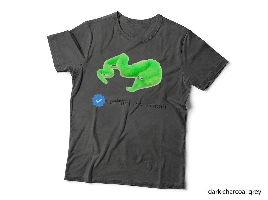 Verified Tax Evader Worm on a String Mask T-Shirt