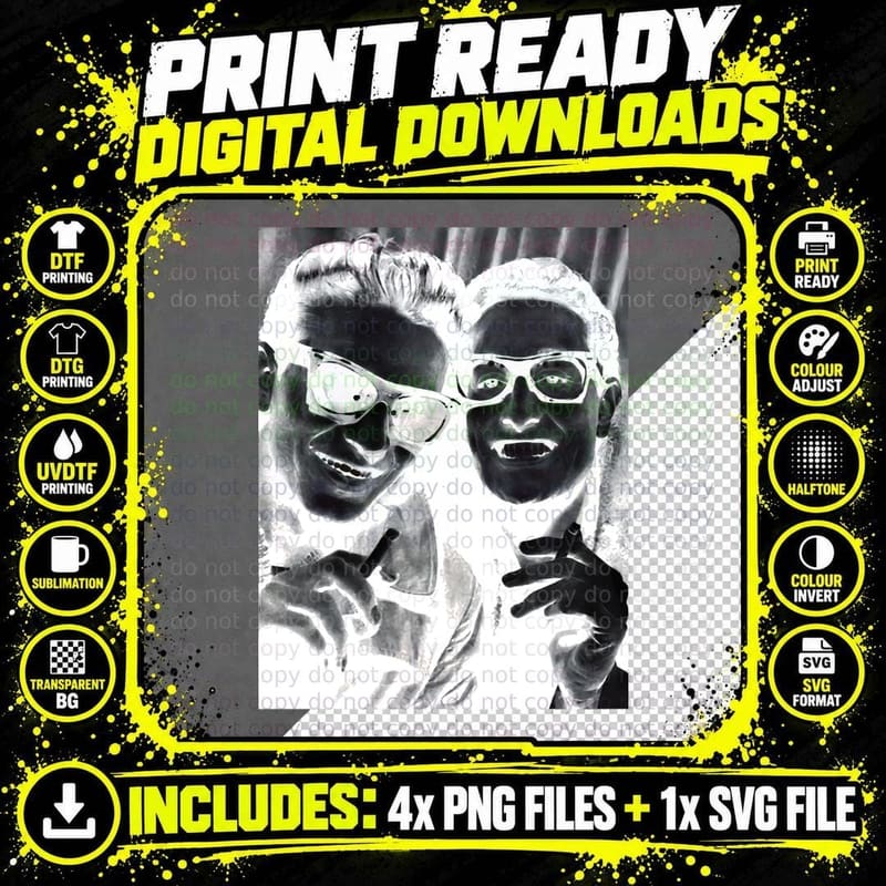 Waylon Jennings and Buddy Holly 1958 T-Shirt Png SVG Digital Bundle