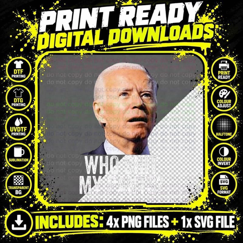 Who Shit My Pants T-Shirt Png SVG Digital Bundle