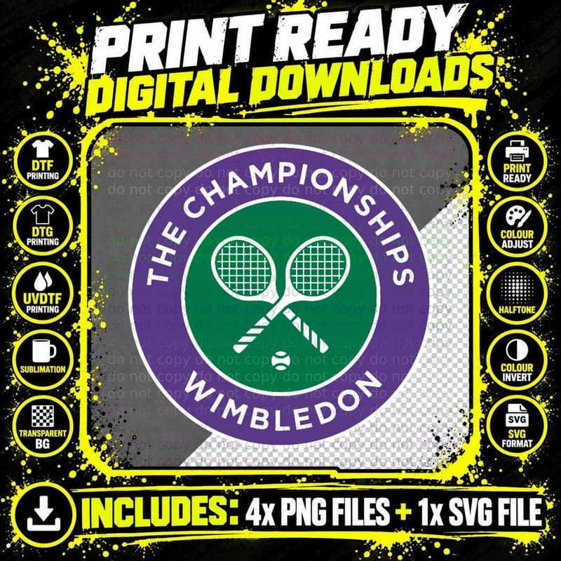 Yowelah Wimbledon Pongono T-Shirt Png SVG Digital Bundle