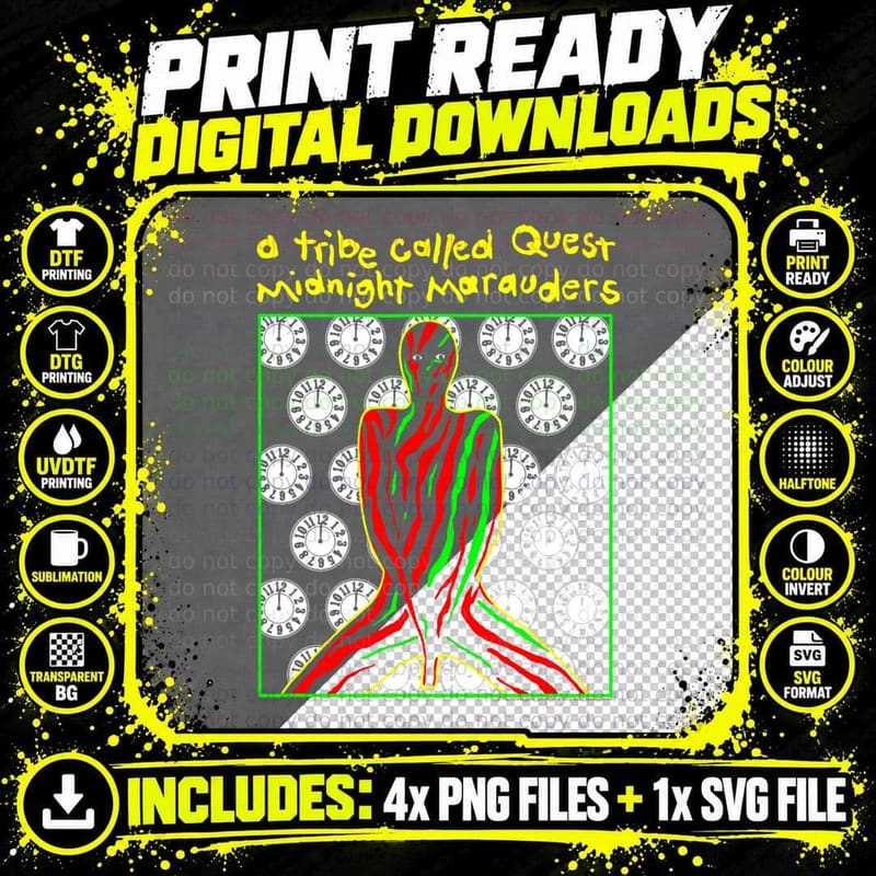 A Tribe Called Quest Midnight Marauders T-Shirt Png SVG Digital Bundle