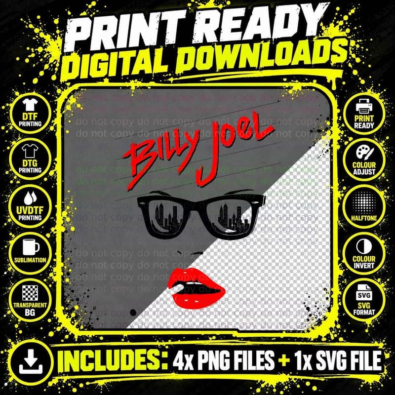 Billy Joel - Uptown Girl T-Shirt Png SVG Digital Bundle