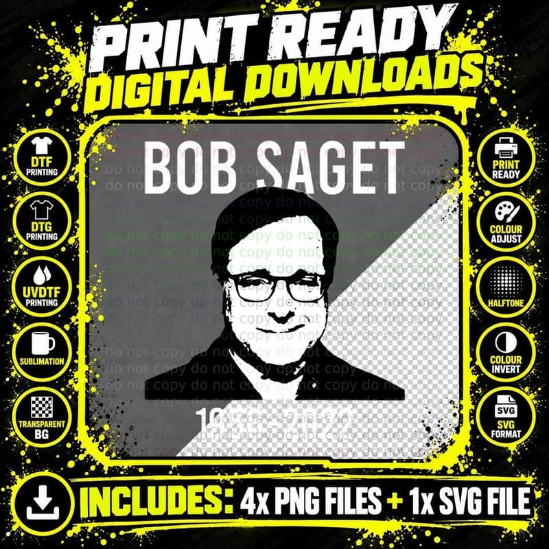 Bob Saget Legend Never Die T-Shirt Png SVG Digital Bundle