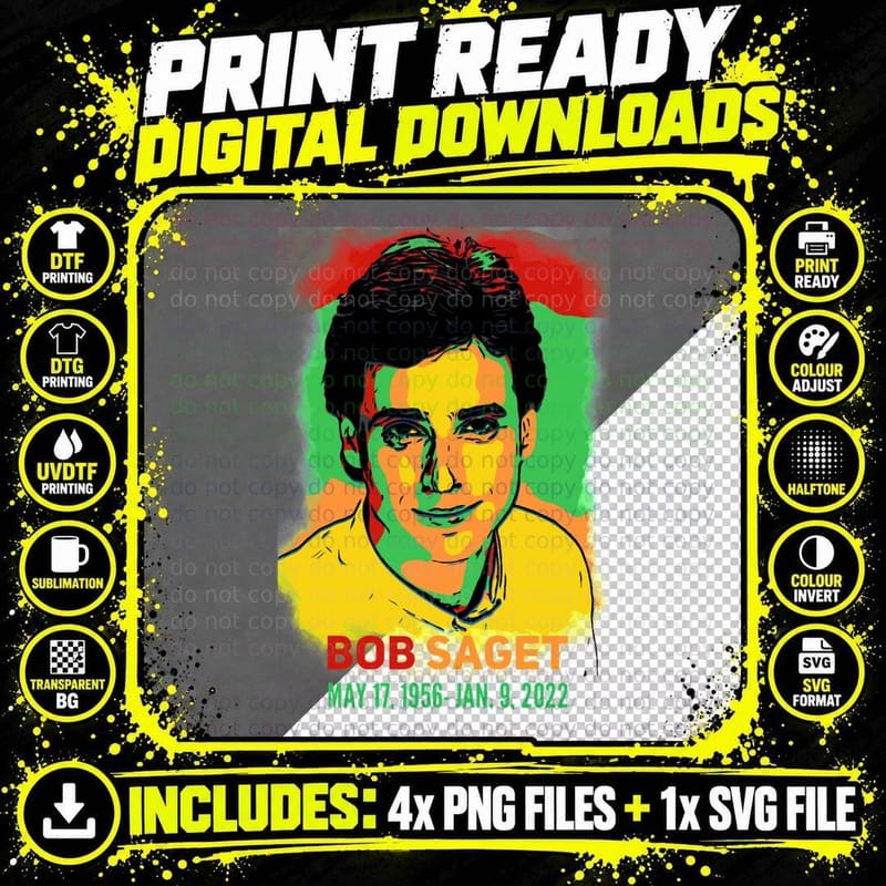 Bob Saget Tribute T-Shirt Png SVG Digital Bundle