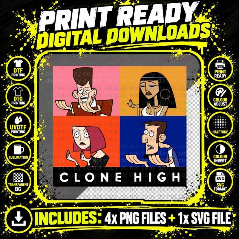 Clone High Hands of Sincerity T-Shirt Png SVG Digital Bundle