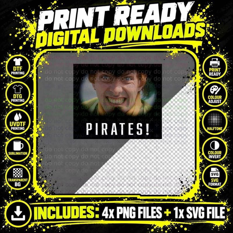 Drop Dead Fred Pirates! T-Shirt Png SVG Digital Bundle